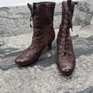 Clarks Dark Brown Lace-Up Boots